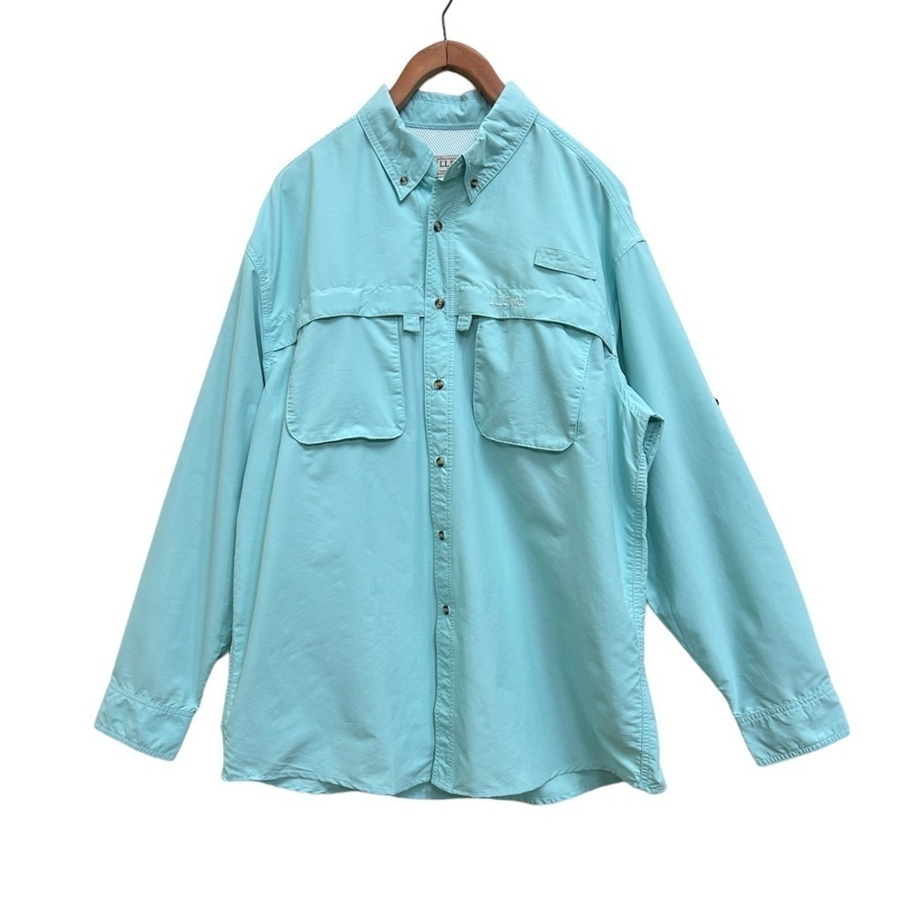 L.L. Bean Island Trail Vented Outdoor Shirt w/ Roll Tab Sleeves, Size Large
